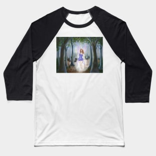 Fairy Deep in the Woods Baseball T-Shirt